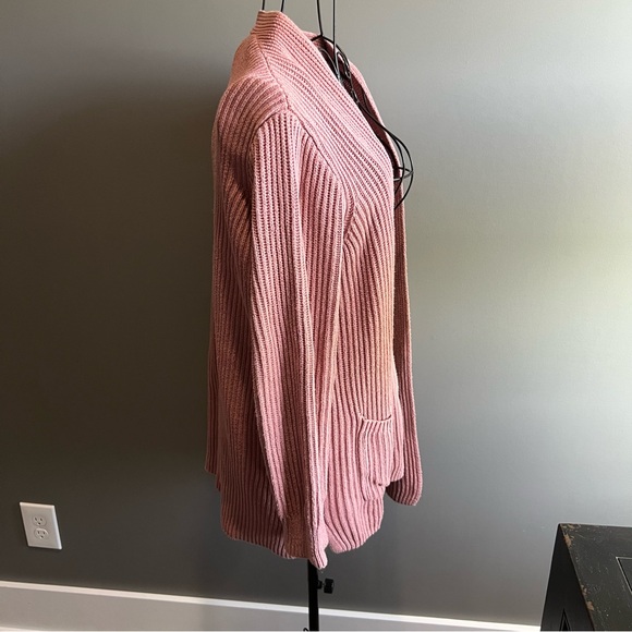 Madewell Pink Chunky Knit Cardigan Sweater - Picture 3 of 7